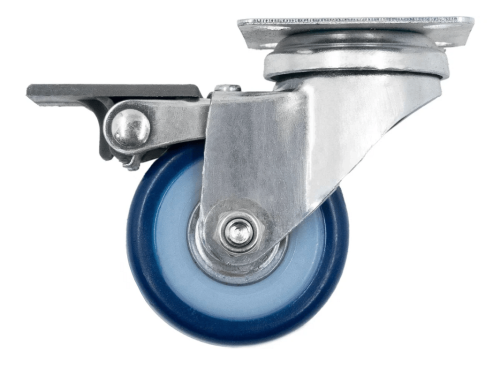 Колесо мебельное с поворотной площадкой и покрытием из поливинилхлорида и тормозом SCvb 25 (50 мм/35 кг)