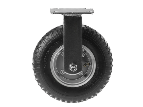 Колесо пневматическое 2.50-4 с неповоротной площадкой и металлическим ободом PRF 80 (218 мм/100 кг)