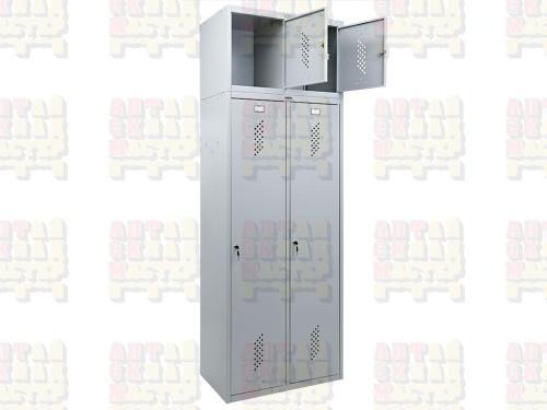 Двухсекционный металлический шкаф Антресоль LS-21-80