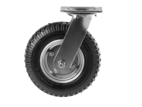 Колесо пневматическое 2.50-4 с поворотной площадкой и металлическим ободом PRS 80 (218 мм/100 кг)