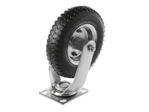 Колесо пневматическое 2.50-4 с поворотной площадкой и металлическим ободом PRS 80 (218 мм/100 кг)