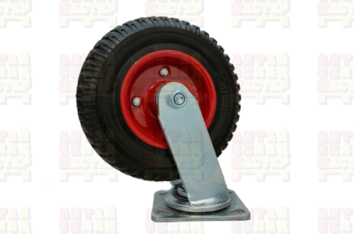 PS 250 - Литое колесо с протект. резиной 250 мм (шарикоподш., поворот. площадка, мет. обод)