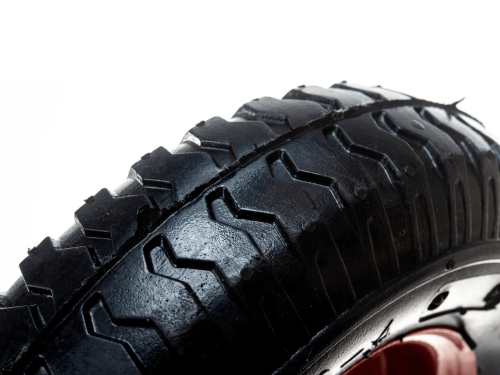 Колесо пневматическое 2.50-4 с симметричной ступицей, металлическим ободом и шариковым подшипником, ось 16 мм PR 1400-16 (210 мм/180 кг)