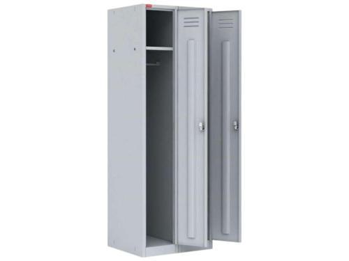 Модульный двухсекционный металлический шкаф для одежды ШРМ-22М