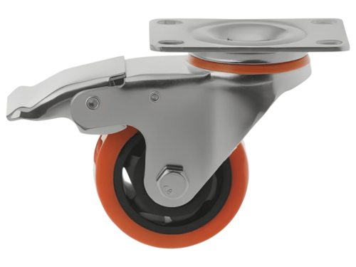 Колесо промышленное с поворотной площадкой и тормозом SCMB 93 (75 мм/100 кг)