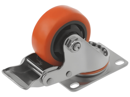 Колесо промышленное с поворотной площадкой и тормозом SCMB 93 (75 мм/100 кг)