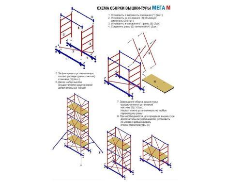 Вышка-тура 1x2 м H=7.6 м