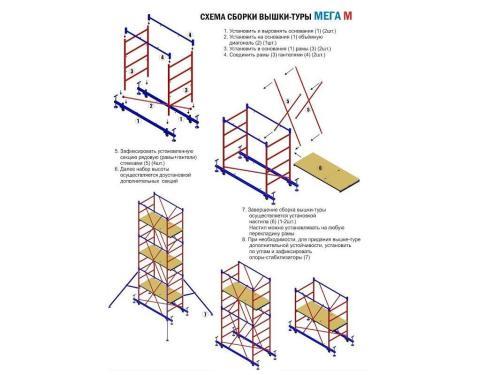 Вышка-тура 1x2 м H=12.4 м