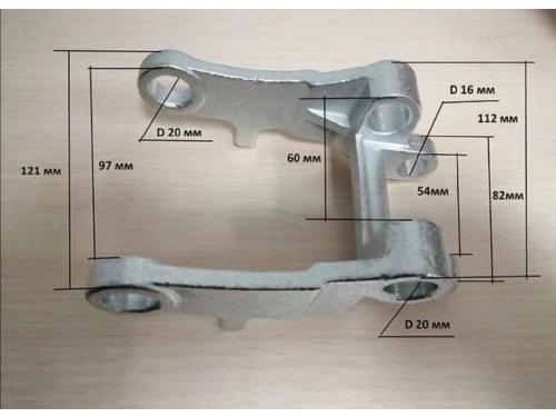 Рычаг силового блока (вилка задняя) для гидравлических тележек на сайте АлтайСкладМастер Рычаг силового блока (вилка задняя) для гидравлических тележек