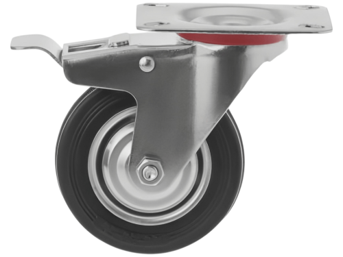 Колесо промышленное с поворотной площадкой и тормозом SCB 42 (100 мм/70 кг)