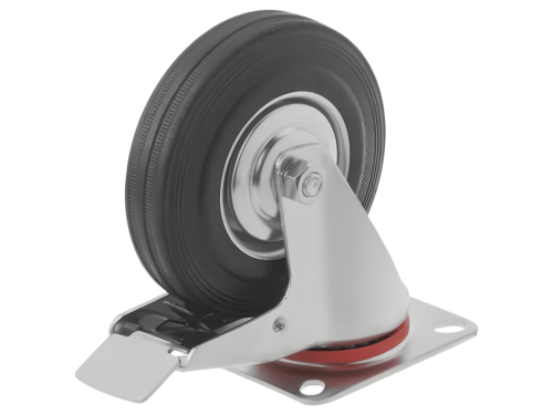 Колесо промышленное с поворотной площадкой и тормозом SCB 55 (125 мм/100 кг)