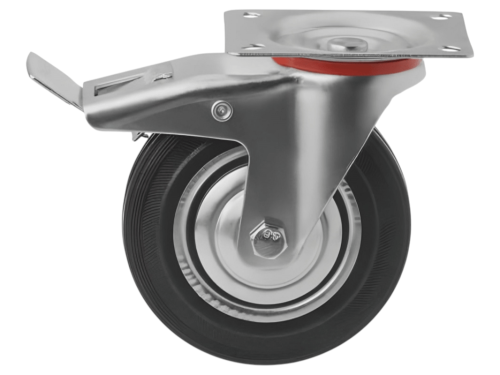Колесо промышленное с поворотной площадкой и тормозом SCB 63 (160 мм/150 кг)