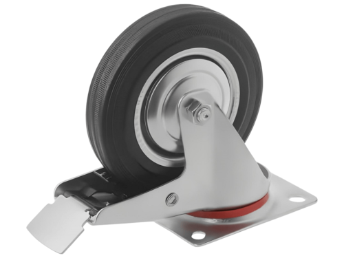 Колесо промышленное с поворотной площадкой и тормозом SCB 63 (160 мм/150 кг)