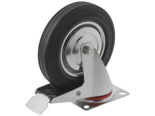 Колесо промышленное с поворотной площадкой и тормозом SCB 80 (200 мм/185 кг)