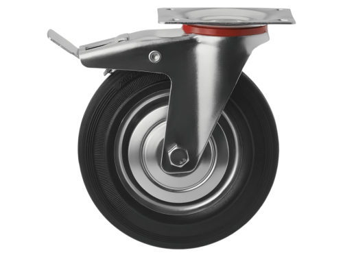 Колесо промышленное с поворотной площадкой и тормозом SCB 80 (200 мм/185 кг)