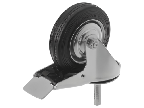 Колесо промышленное с болтом М12 и тормозом SCtb 42 (100 мм/70 кг)