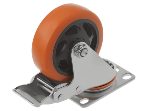 Колесо промышленное с поворотной площадкой и тормозом SCMB 42 (100 мм/130 кг)