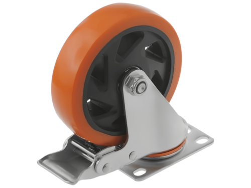 Колесо промышленное с поворотной площадкой и тормозом SCMB 55 (125 мм/150 кг)