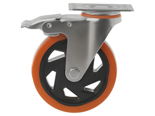 Колесо промышленное с поворотной площадкой и тормозом SCMB 55 (125 мм/150 кг)