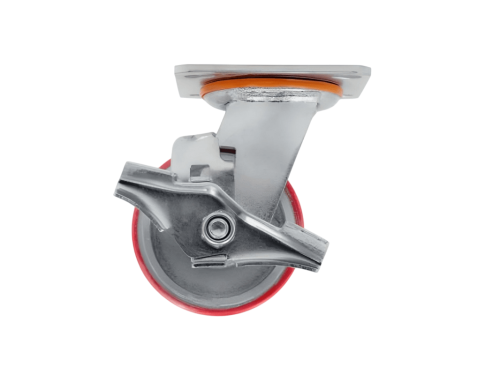 Колесо большегрузное с поворотной площадкой и тормозом SCPB 42 (100 мм/230 кг)