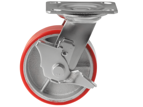 Колесо большегрузное с поворотной площадкой и тормозом SCPB 55 (125 мм/280 кг)