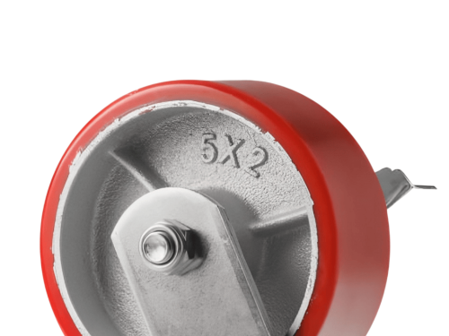 Колесо большегрузное с поворотной площадкой и тормозом SCPB 55 (125 мм/280 кг)