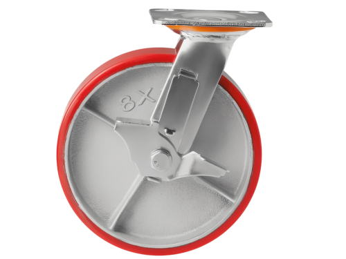 Колесо большегрузное с поворотной площадкой и тормозом SCPB 80 (200 мм/460 кг)
