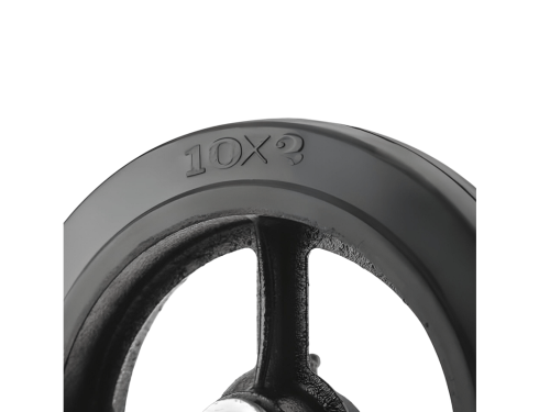 Колесо чугунное большегрузное с поворотной площадкой и литым резиновым слоем SCD 85 (250 мм/350 кг)