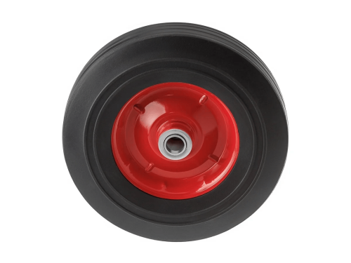 Колесо литое бескамерное для тачек с симметричной ступицей, металлическим ободом и роликовый подшипником, ось 20 мм SR1901-20 (250 мм/160 кг)