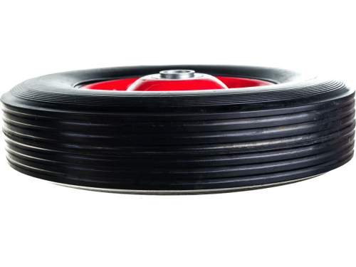 Колесо литое бескамерное для тачек с симметричной ступицей, металлическим ободом и роликовый подшипником, ось 20 мм SR1901-20 (250 мм/160 кг)