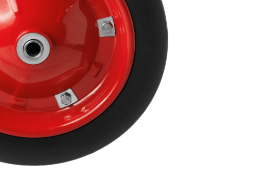 Колесо литое бескамерное для тачек с симметричной ступицей, металлическим ободом и роликовый подшипником, ось 16 мм SR2500-16 (310 мм/180 кг)