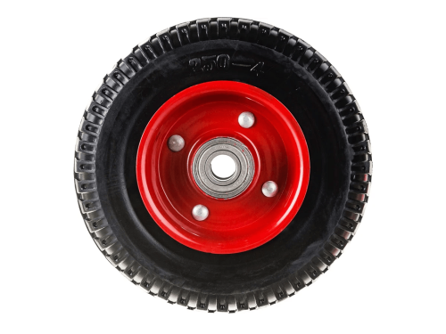 Колесо литое с протекторной резиной, металлическим ободом и шариковым подшипником, ось 17 мм, без крепления PP 200 (200 мм/500 кг)