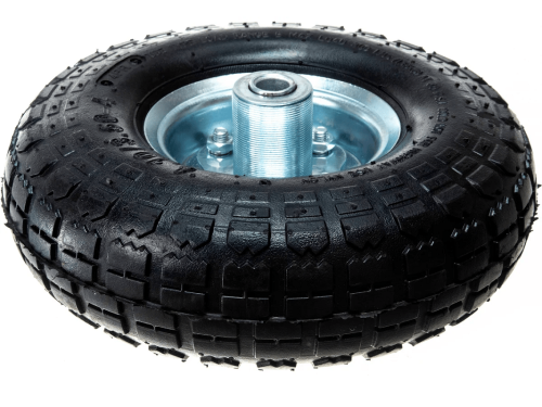 Колесо пневматическое 3.50-4 с несимметричной ступицей, металлическим ободом и шариковым подшипником, ось 16 мм PR 1800-16n (250 мм/180 кг)