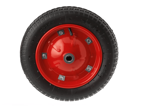 Колесо пневматическое 3.00-8 с симметричной ступицей, металлическим ободом и шариковым подшипником, ось 20 мм PR 2401-16 (340 мм/180 кг)