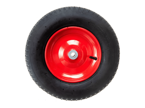 Колесо пневматическое 4.80/4.00-8 с симметричной ступицей, металлическим ободом и шариковым подшипником, ось 16 мм PR 3000-16 (380 мм/200 кг)