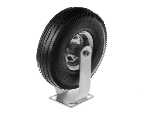 Колесо пневматическое 3.50-4 с неповоротной площадкой и металлическим ободом PRF 85 (266 мм/130 кг)