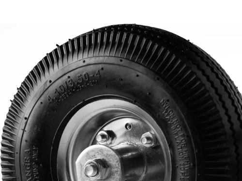 Колесо пневматическое 3.50-4 с неповоротной площадкой и металлическим ободом PRF 85 (266 мм/130 кг)