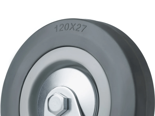 Колесо аппаратное с поворотной площадкой и тормозом и втулкой скольжения SCgb 55 (120 мм/100 кг)