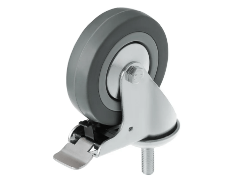 Колесо аппаратное с болтом М12 и тормозом SCtgb 42 (100 мм/80 кг)