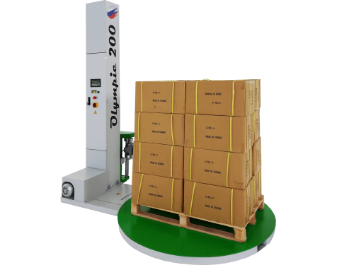 Паллетоупаковщик полуавтоматический Olympic 200-2000кг/1,65м/2500мм каретка с предрастяжением пленки 300%