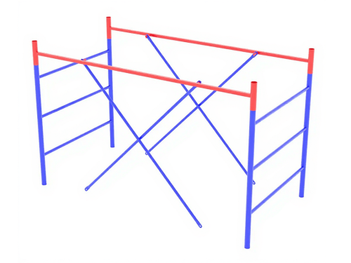 Вышка-тура МЕГА 2М высотой 13.6 м передвижная с опорами-стабилизаторами