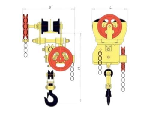 Таль ручная червячная передвижная TOR ТРЧП 8т 3м