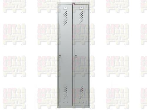 Двухсекционный металлический шкаф  Практик LS-21
