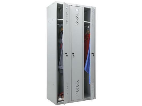 Трехсекционный металлический шкаф  Практик LS-31