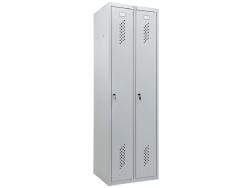Двухсекционный металлический шкаф Практик LS 21-50