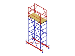 Вышка-тура МЕГА 1 высотой 3.8 м передвижная с ограждением