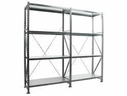 Стеллаж среднегрузовой MS U 200/200(100+100)x50/8 (4+4) (Нагрузка на полку 300)