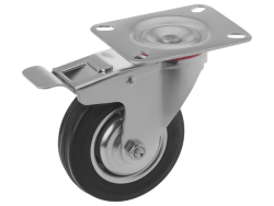 Колесо промышленное с поворотной площадкой и тормозом SCB 42 (100 мм/70 кг)