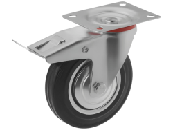 Колесо промышленное с поворотной площадкой и тормозом SCB 63 (160 мм/150 кг)