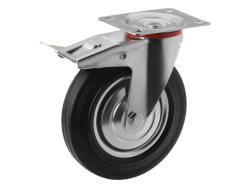 Колесо промышленное с поворотной площадкой и тормозом SCB 85 (250 мм/210 кг)